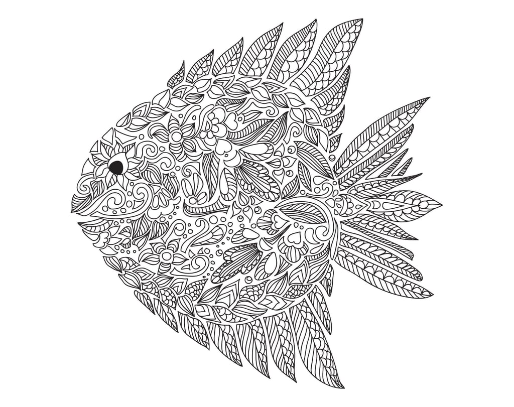 Get the coloring page: Fish | Free Printable Adult Coloring Pages