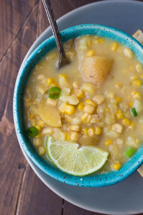 Creamy Potato Corn and Jalapeño Soup