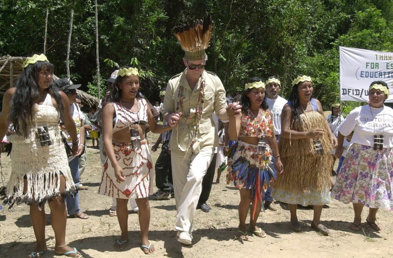 Charles in Guyana in February 2000