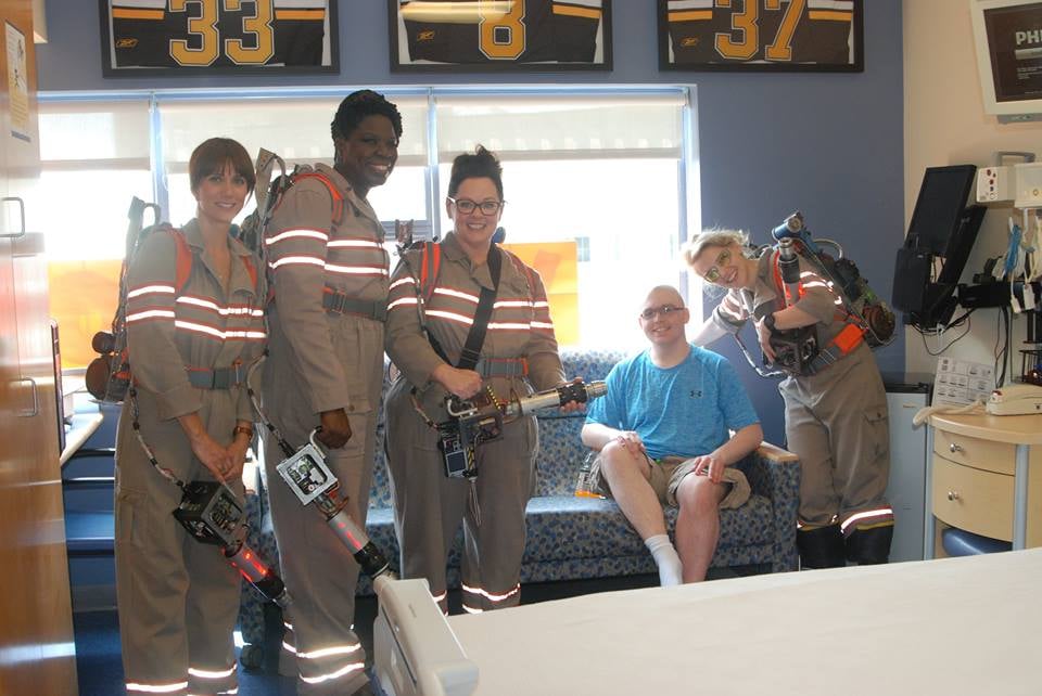 Female Ghostbusters Hospital Visit August 2015