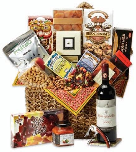 I love the surprises in a gift basket. I love to receive a basket with my favorite vegan products, but it's even better when someone takes the time to find something I haven't tried before. Perfect to have around during the holidays.  
Mel & Rose The Ultimate Vegan Gift Basket ($145)