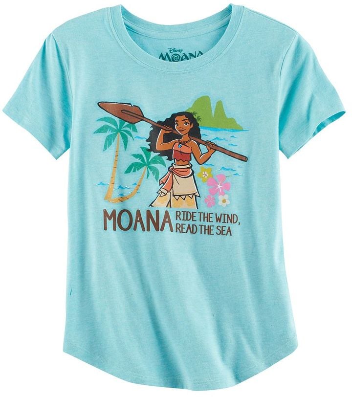 Disney's Moana "Ride the Wind, Read the Sea" Glitter Graphic Tunic