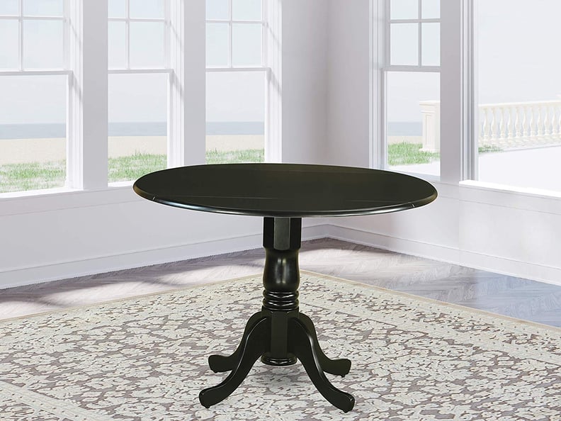 DLT-BLK-TP Round Table With 29" Drop Leaves
