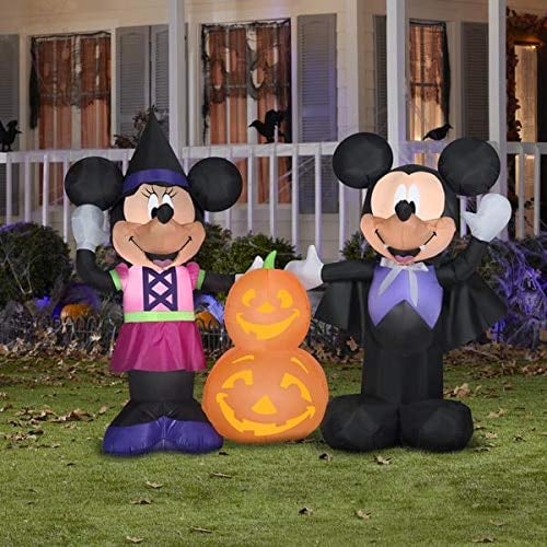 Gemmy Airblown Mickey and Minnie With Pumpkins Disney Halloween Inflatable