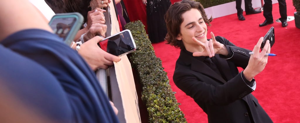 Timothee Chalamet Rapping Cardi B at the SAG Awards