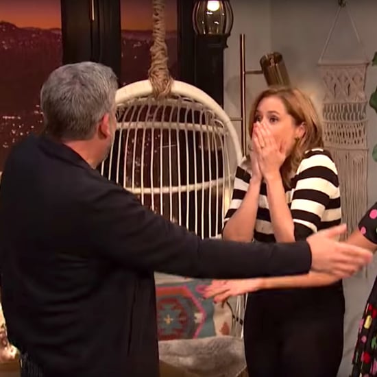 Steve Carell Surprises Jenna Fischer on Busy Tonight Video