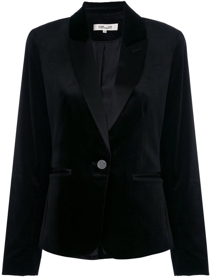 Diane von Furstenberg Velvet Tuxedo Blazer