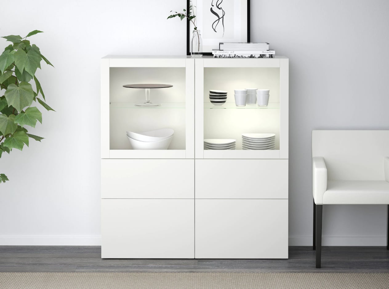Besta storage combination with store glass doors