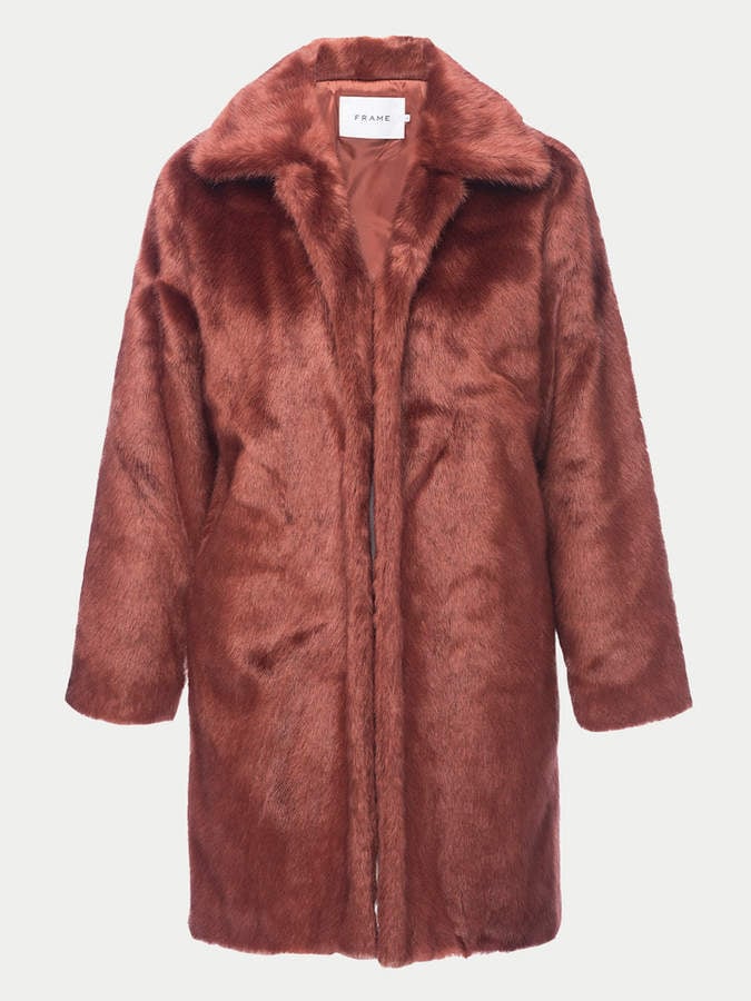 frame faux fur coat
