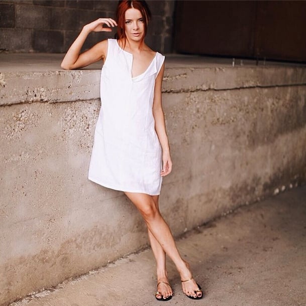 Don't underestimate the sexiness of a loose, white Summer dress paired with your go-to sandals.
Source: Instagram user seaofshoes