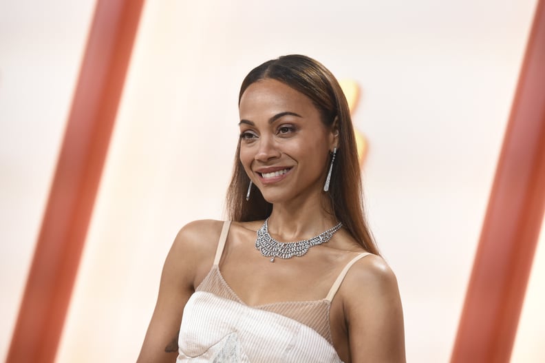 Zoe Saldaña at the 95th Annual Academy Awards held at Ovation Hollywood on March 12, 2023 in Los Angeles, California. (Photo by Gilbert Flores/Variety via Getty Images)