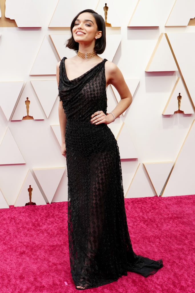 Rachel Zegler's Sheer Black Dior Dress at the Oscars 2022