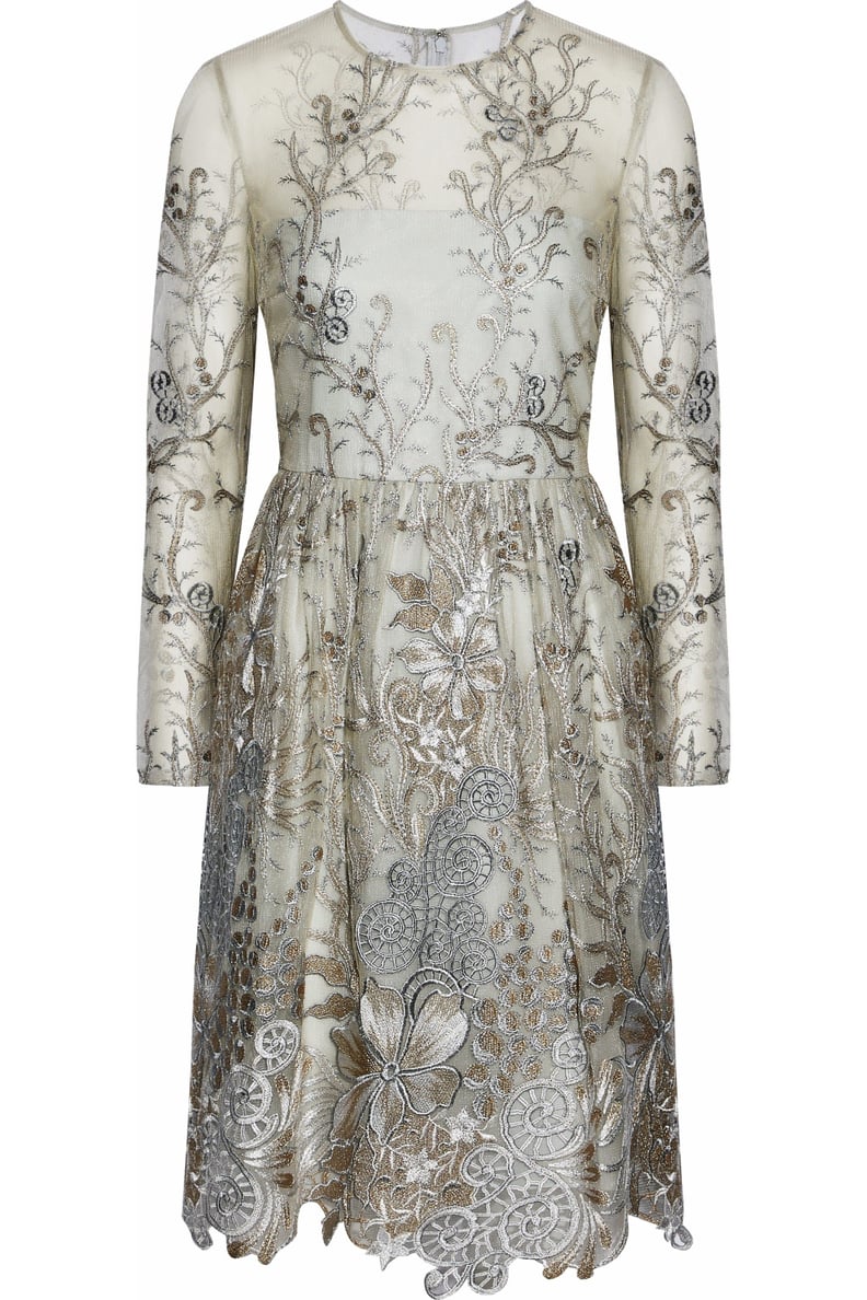 Mikael Aghal Embroidered Tulle Dress