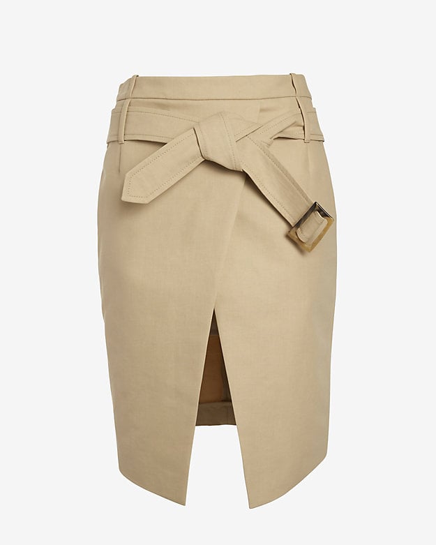 Barbara Bui Belted Asymmetric Mini Wrap Skirt ($695)