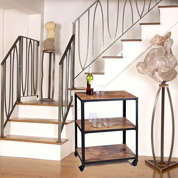 For a Home Bar or Coffee Station: Mind Reader Rolling Bar Cart