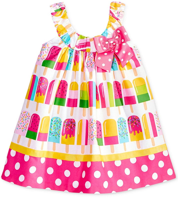 Bonnie Baby Cotton Popsicle-Print Dress