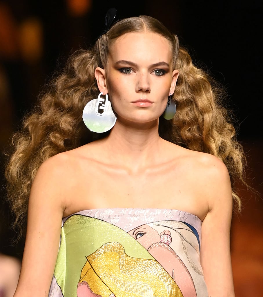 Half-Up Disco Hair at Fendi Spring 2022