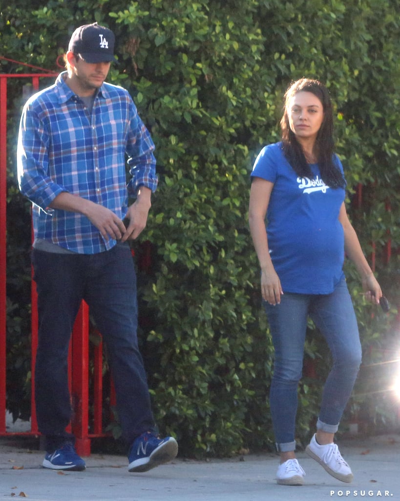 Mila Kunis and Ashton Kutcher Walking in LA October 2016