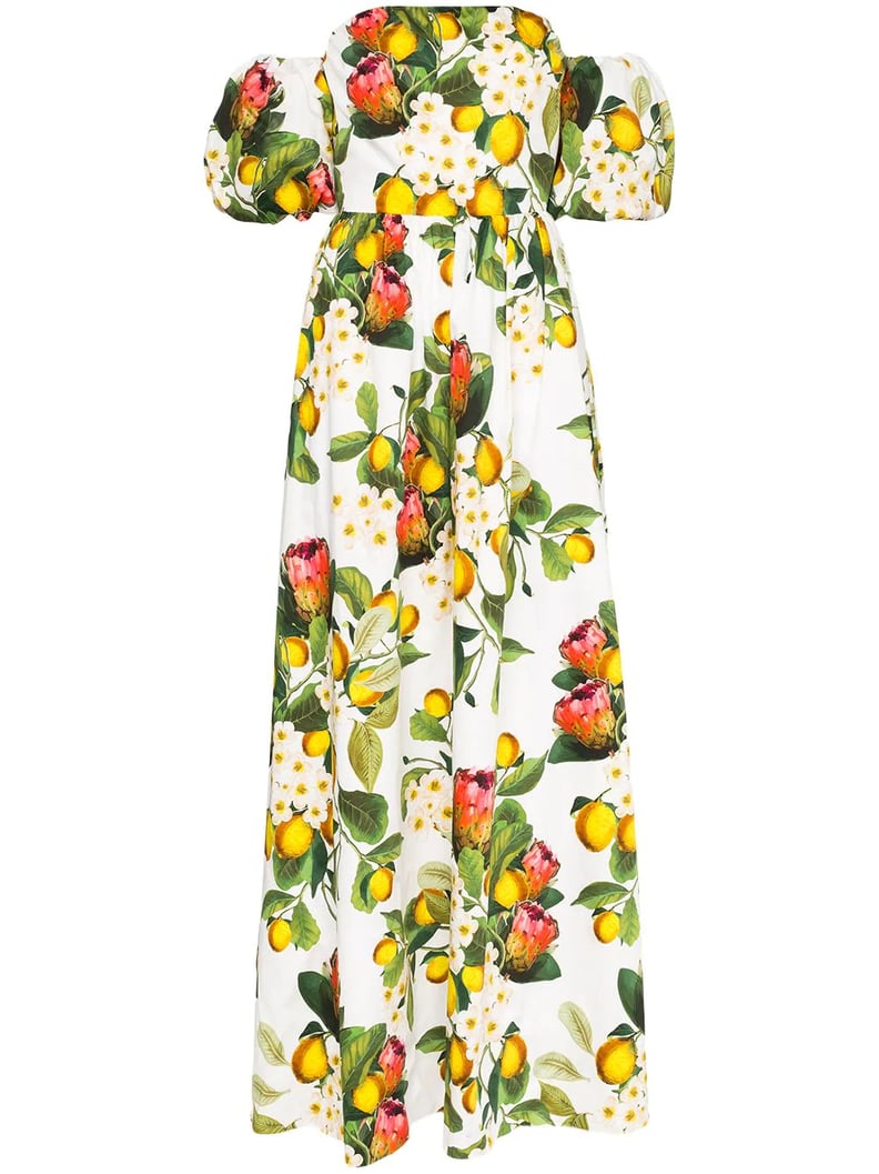Borgo De Nor Juliette Lemon-Print Maxi Dress