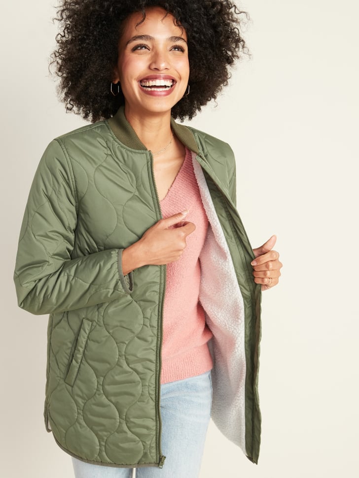 Old Navy Water-Resistant Sherpa-Lined Quilted Jacket | Best Coats and ...