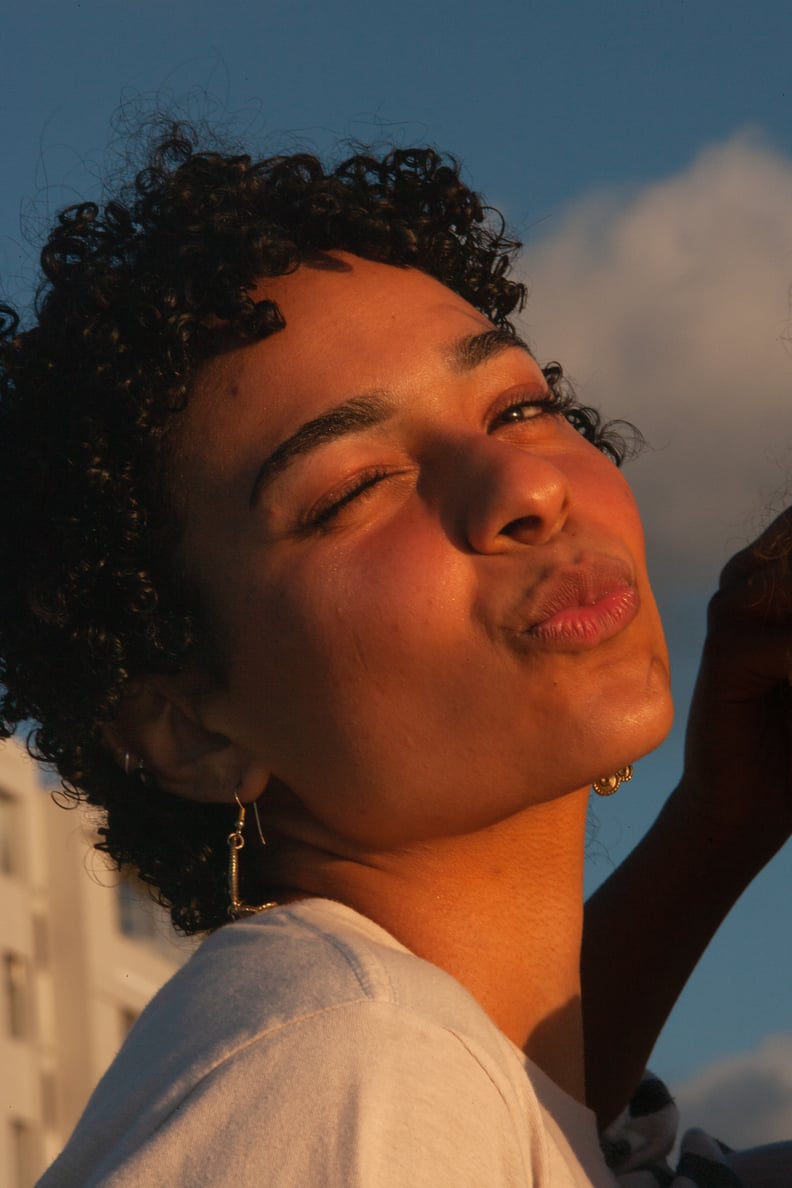 Woman Winking At Camera