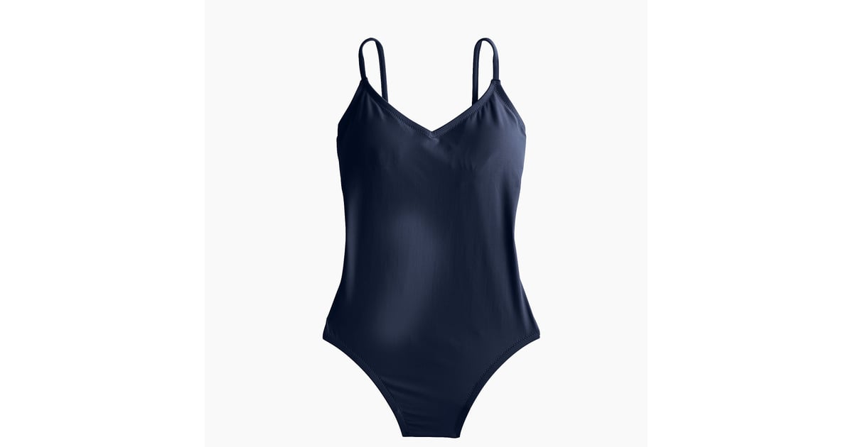 J Crew Ballet One Piece Swimsuit Naomi Watts Wearing Navy One Piece