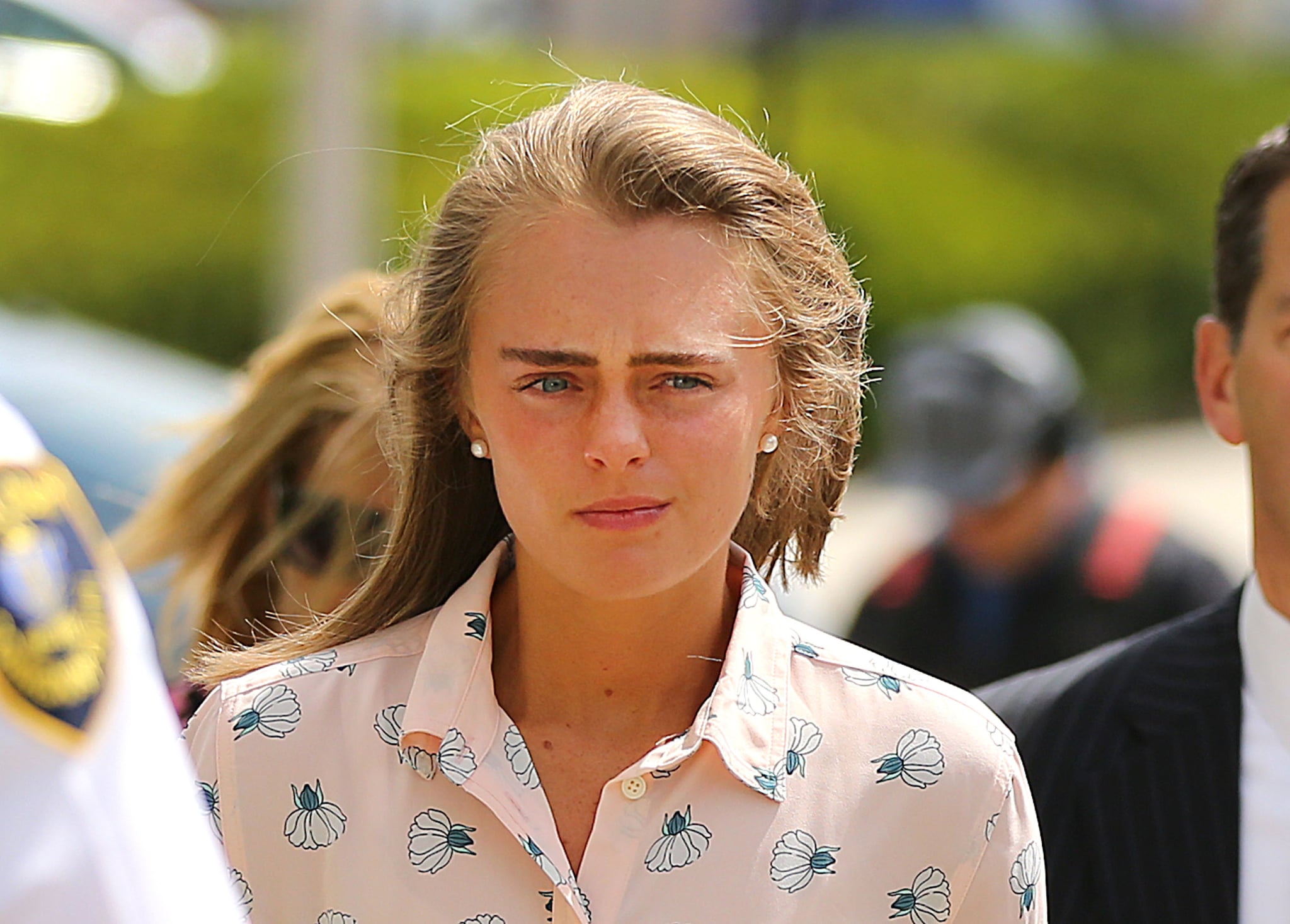 TAUNTON, MA - JUNE 16: Michelle Carter arrives at Taunton District Court in Taunton, MA on Jun. 16, 2017 to hear the verdict in her trial. Carter is charged with involuntary manslaughter for encourageing 18-year-old Conrad Roy III to kill himself in July 2014. (Photo by John Tlumacki/The Boston Globe via Getty Images)