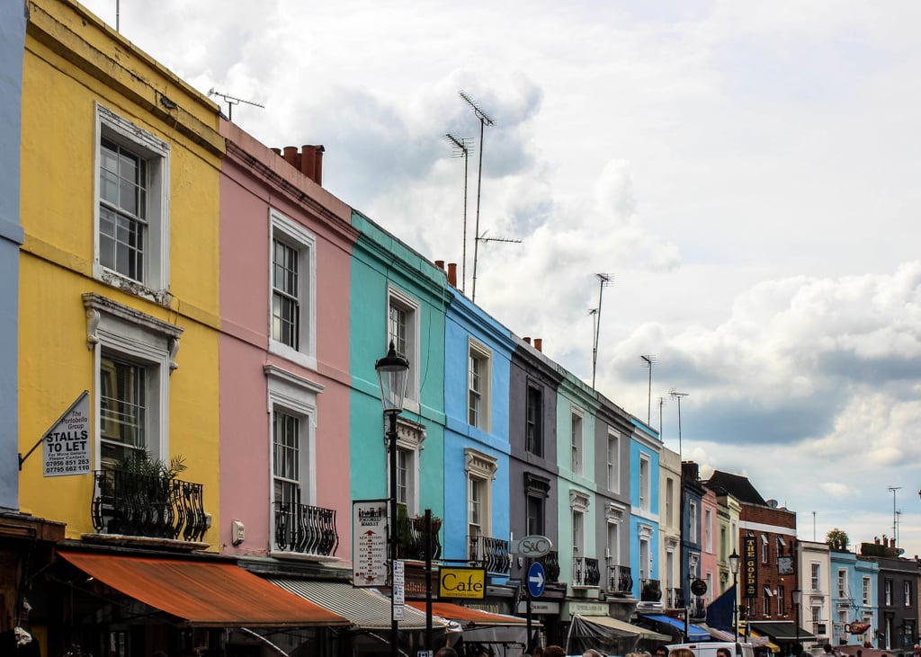 In fact, visitors from all across the world flock to this pastel portion of Portobello Road to uncover unique finds. And although this mile-long market is open seven days a week, if you're yearning to witness the exciting chaos in full swing, make sure to visit on a Saturday, as this is when the main festivities take place.