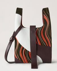 Mulberry x Ahluwalia Portobello Tote in Oxblood and White