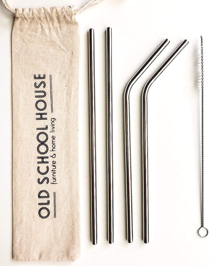 Reusable Straw Stainless Steel Drinking Straws & Cleaning Brush