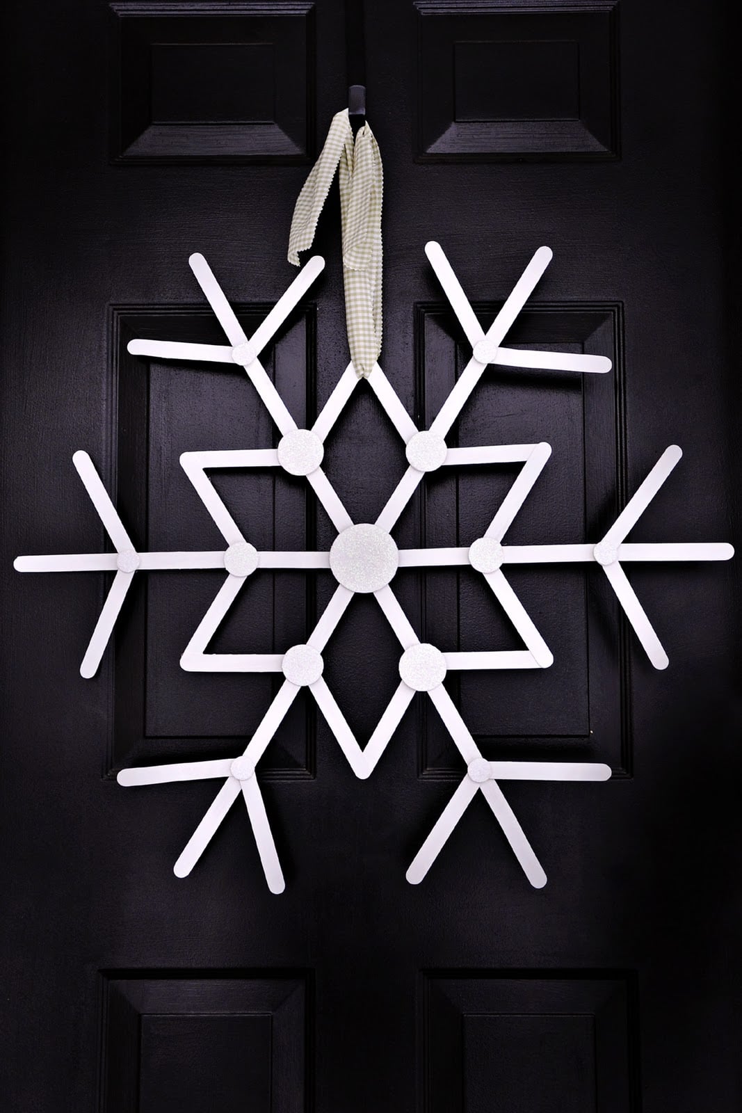 Hanging Craft Stick Snowflake 23 DIY Holiday Decor Ideas to Deck the
