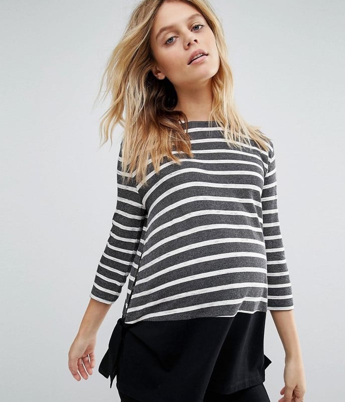 Maternity/Nursing Stripe Sweatshirt