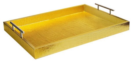 Jay Import 19" Alligator Tray w/ Handles, Gold ($55)