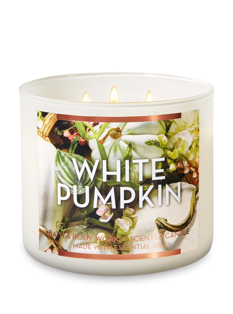 White Pumpkin 3Wick Candle Pumpkin Bath and Body Works Candles