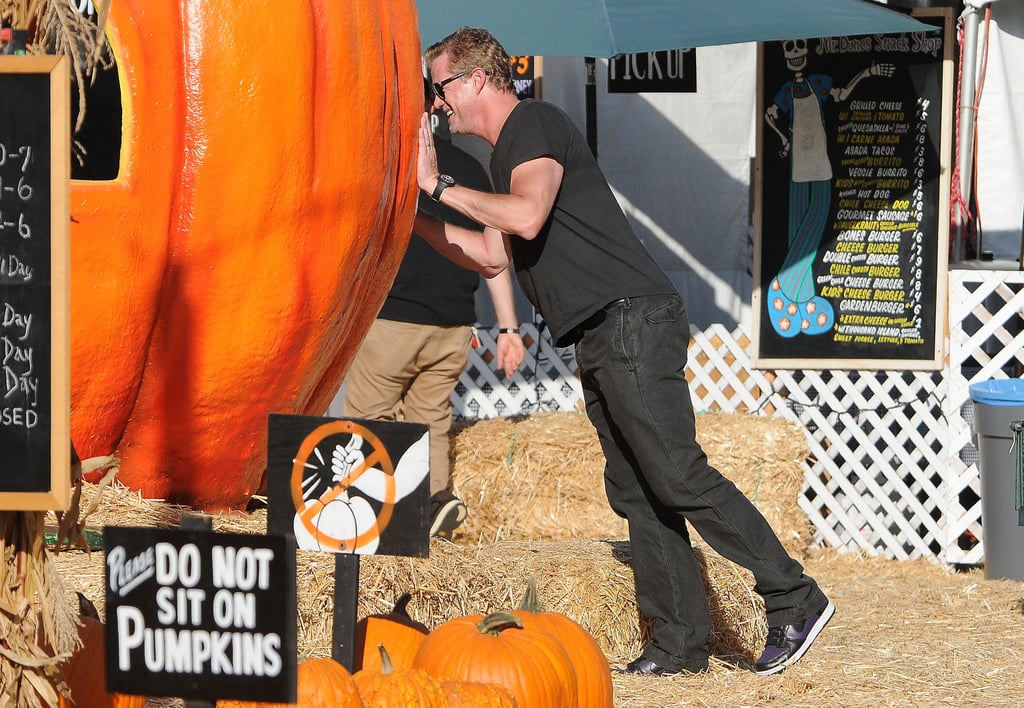 Eric Dane goofed around with his girls at a pumpkin patch in LA.