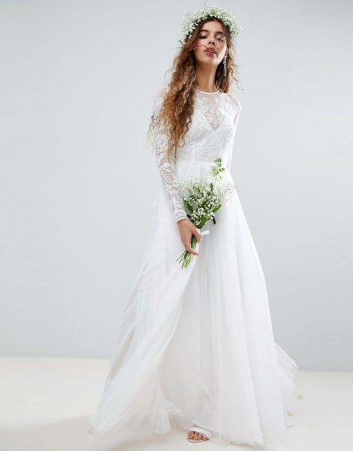Asos Edition Embroidered Bodice Maxi Wedding Dress