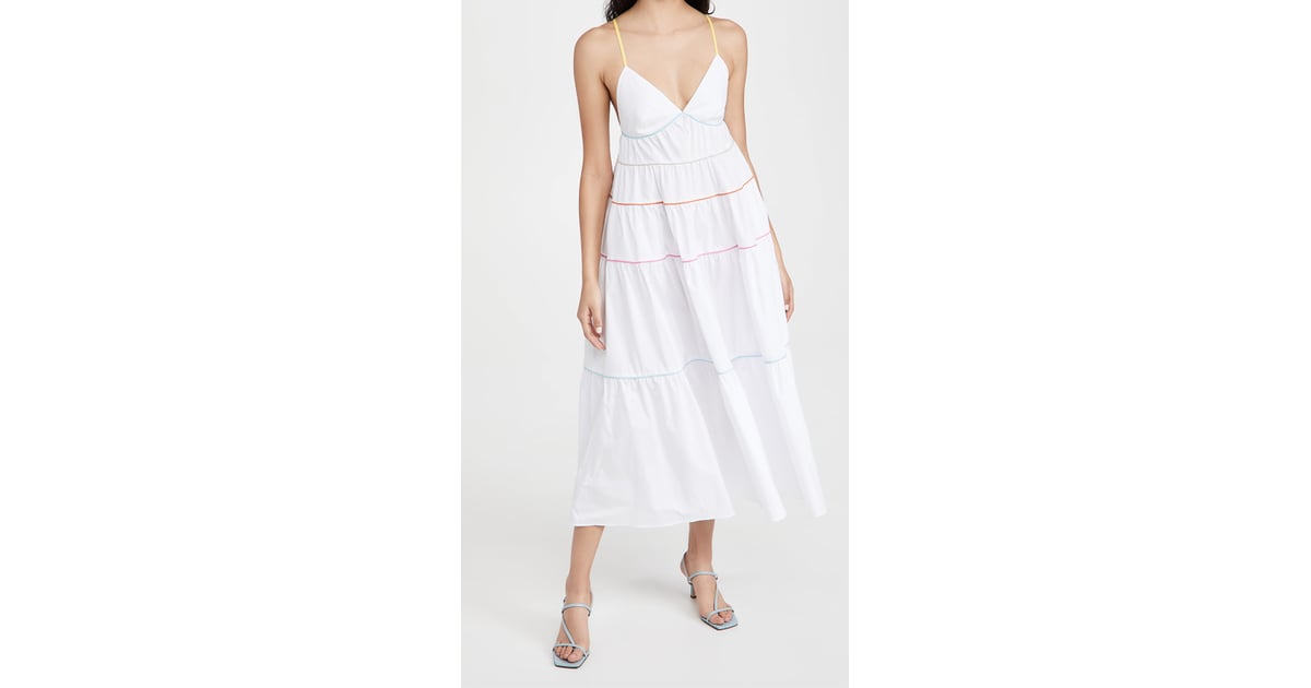 A Pretty Rainbow Style Staud Cleo Dress Best Loose Fitting Dresses