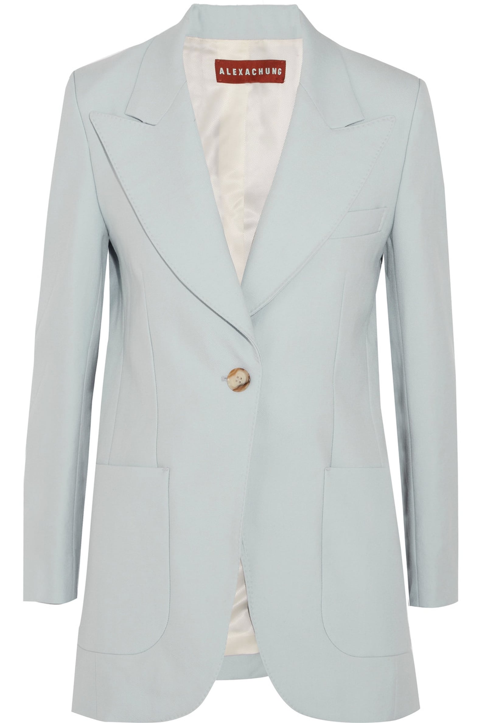 Gigi Hadid Blue Pamella Roland Suit | POPSUGAR Fashion