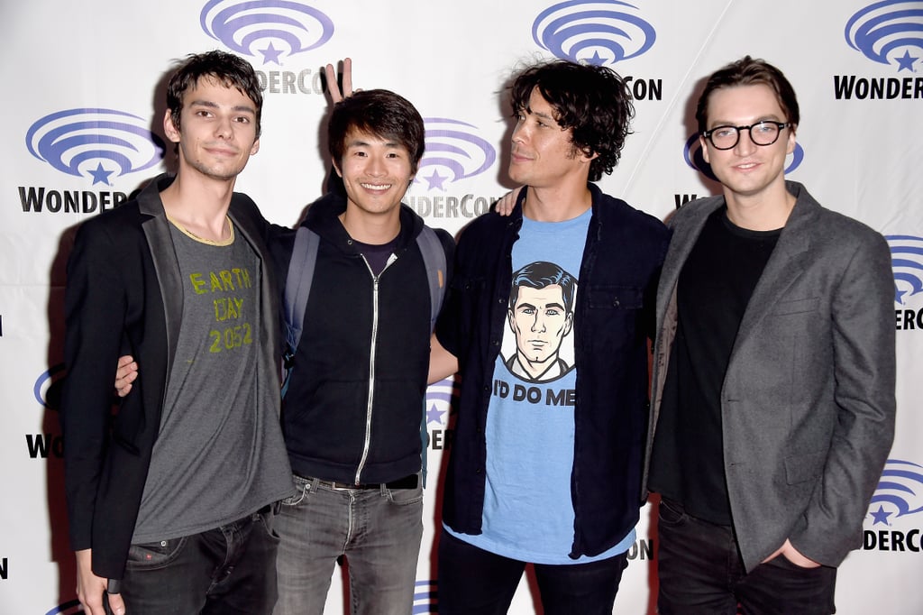 Pictured: Devon Bostick, Christopher Larkin, Bob Morley, and Richard Harmon.