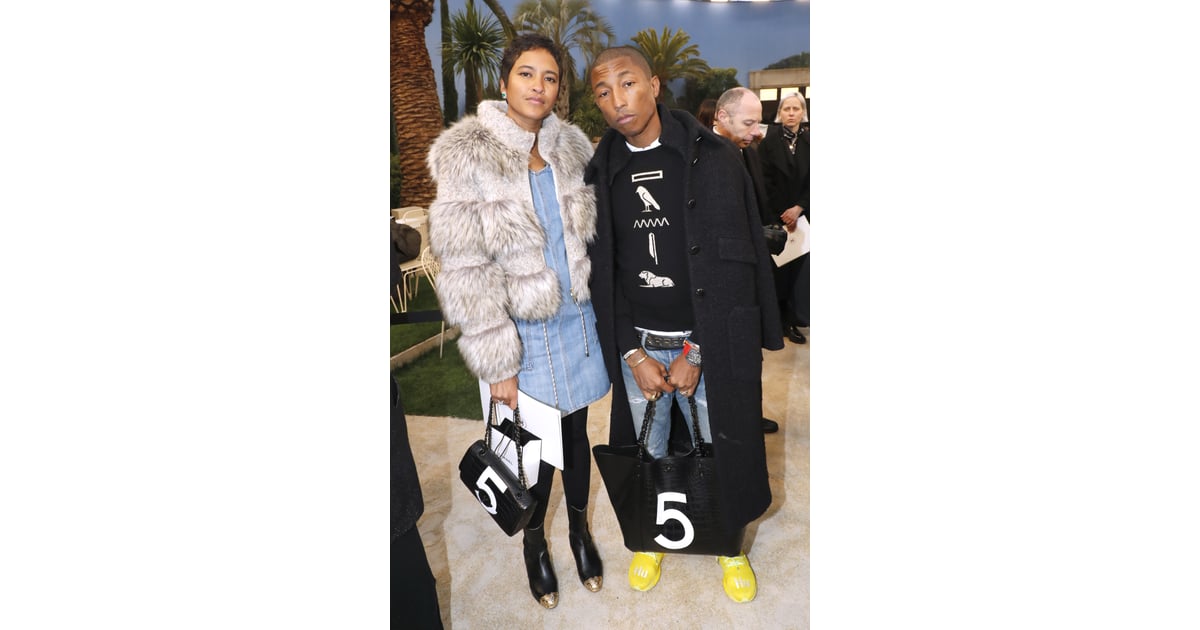 Pharrell Williams and Helen Lasichanh Are Couple Style Goals at Chanel