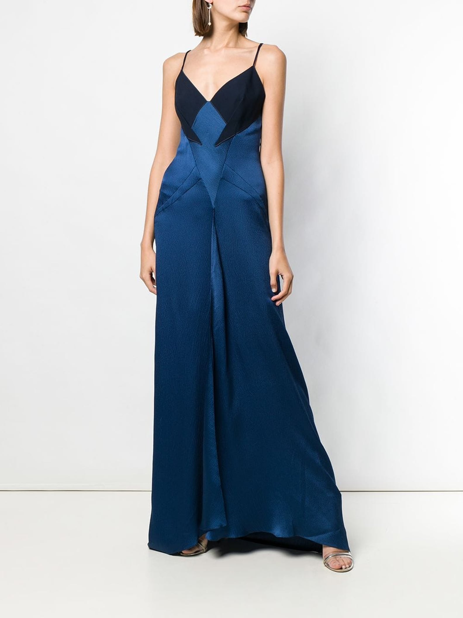 Camila Mendes's Navy Blue Wedding Guest Dress August 2019 | POPSUGAR ...