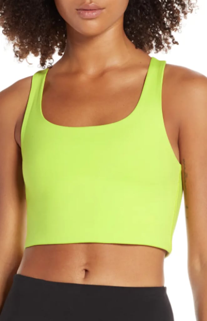 Neon Green UV 50+ Lime Stella Seamless Racerback Sport Yoga Bra