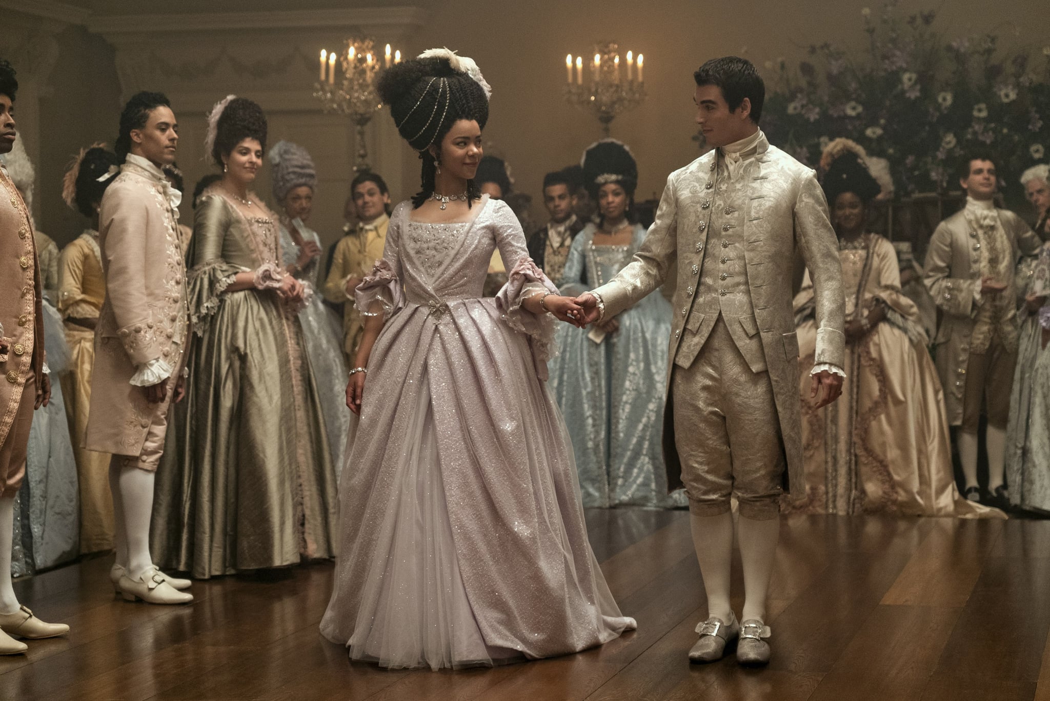 QUEEN CHARLOTTE: A BRIDGERTON STORY, front from left: India Amarteifio, Corey Mylchreest, 'Even Days', (Season 1, ep. 103, aired May 4, 2023). photo: Liam Daniel / Netflix / Courtesy Everett Collection
