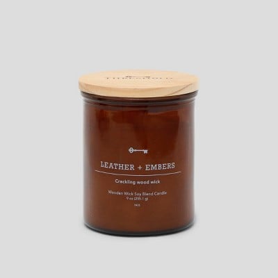 Threshold's Leather Embers Candle