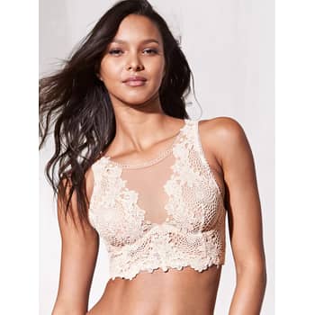 NEW Victoria Secret VERY SEXY High Neck Push Up Bra Lace Pink