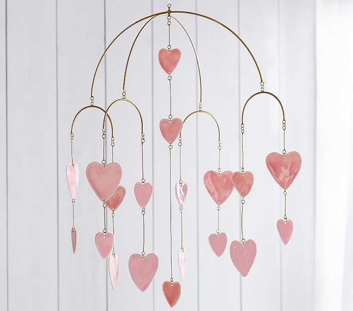 Ceramic Heart Ceiling Mobile