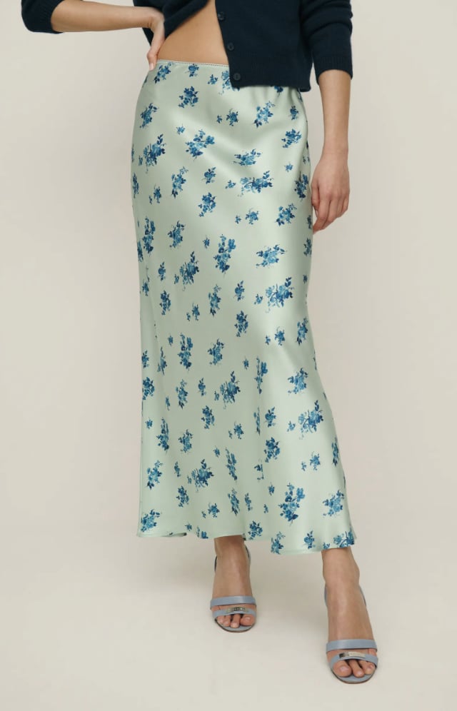 Reformation Layla A-Line Silk Skirt
