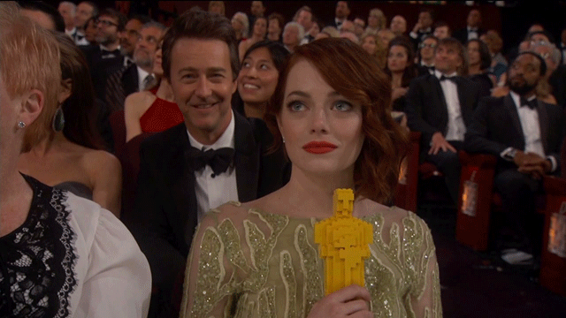 Emma Stone Only Needed Her Lego Oscar and Nothing Else