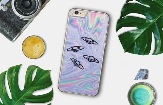 Alien Drawing UFO Not Holographic Metallic Slime Pattern