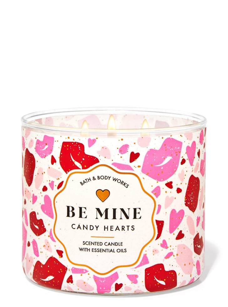 Bath & Body Works Be Mine Candy Hearts 3Wick Candle Bath and Body